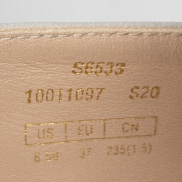 STUART WEITZMAN Shoes Size 6.5 B WYLIE Star Flats Cream Leather Loafers - Picture 9 of 9